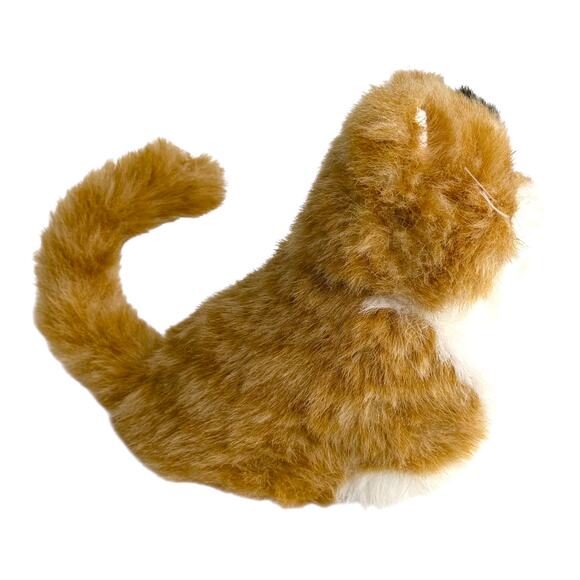 American Girl Pet Cat Ginger Calico Kitty Plush Toy Poseable Tail Faux Fur Vtg - Picture 5 of 7
